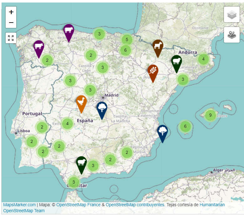 Mapa Granjas Regenerativas